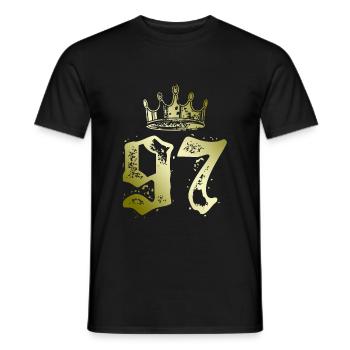 97 Number crown - Men's T-Shirt - black - Front - AI Model Male 178 light (178cm)