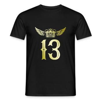 13 Couronne numérique - T-shirt homme - noir - Devant - AI Model Male 178 light (178cm)
