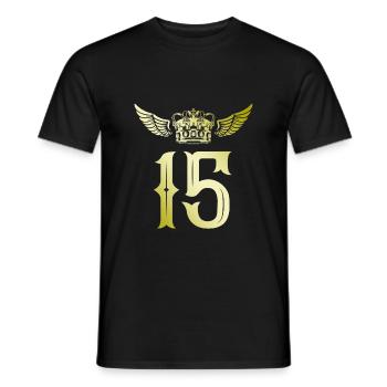 15 Couronne numérique - T-shirt homme - noir - Devant - AI Model Male 178 light (178cm)
