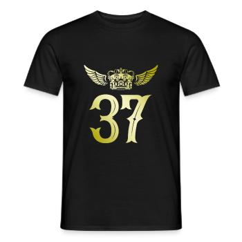 37 Couronne numérique - T-shirt homme - noir - Devant - AI Model Male 178 light (178cm)