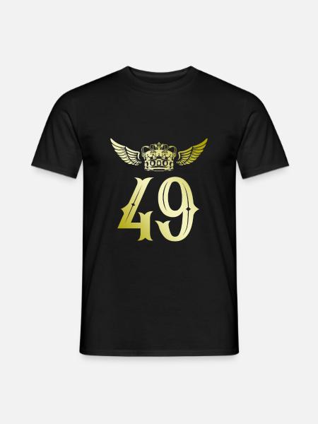 49 Zahl Krone - Männer T-Shirt - Schwarz
