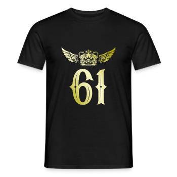61 Couronne numérique - T-shirt homme - noir - Devant - AI Model Male 178 light (178cm)