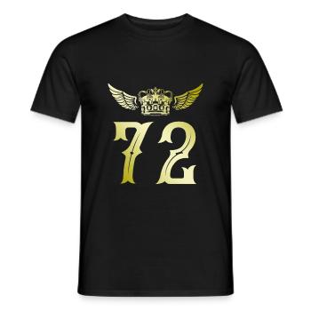 72 Number crown - Men's T-Shirt - black - Front - AI Model Male 178 light (178cm)