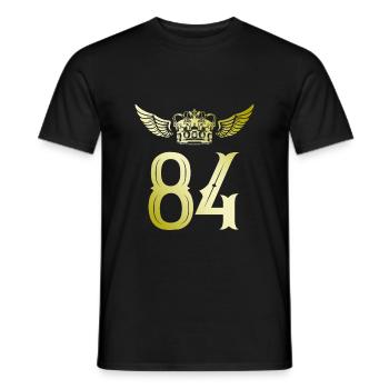 84 Couronne numérique - T-shirt homme - noir - Devant - AI Model Male 178 light (178cm)
