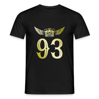 93 Couronne numérique - T-shirt homme - noir - Devant - AI Model Male 178 light (178cm)