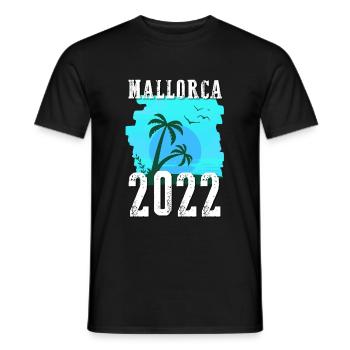 Mallorca 2022 Palmen - Männer T-Shirt - Schwarz - Vorne - AI Model Male 178 light (178cm)