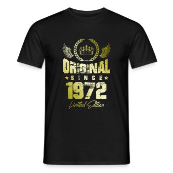 Édition limitée 1972 - T-shirt homme - noir - Devant - AI Model Male 178 light (178cm)