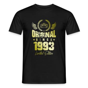 Édition limitée 1993 - T-shirt homme - noir - Devant - AI Model Male 178 light (178cm)
