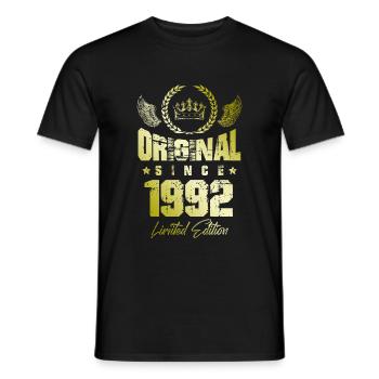 Édition limitée 1992 - T-shirt homme - noir - Devant - AI Model Male 178 light (178cm)