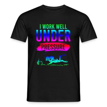 Spruch tauchen - T-shirt homme - noir - Devant - AI Model Male 178 light (178cm)