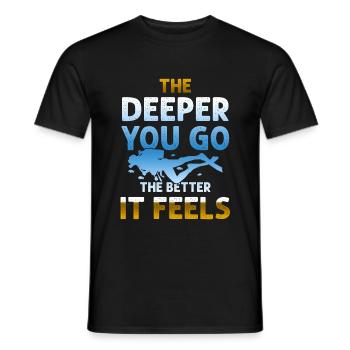 deep sea diving - Men's T-Shirt - black - Front - AI Model Male 178 light (178cm)
