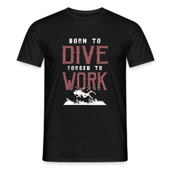 born for diving - Men's T-Shirt - black - Front - AI Model Male 178 light (178cm)