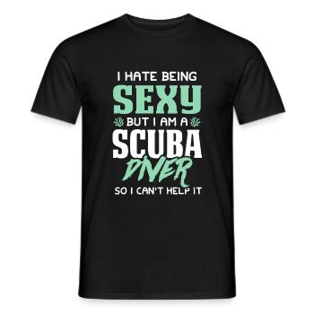 plongée sous-marine sexy - T-shirt homme - noir - Devant - AI Model Male 178 light (178cm)