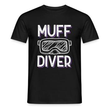 muff taucher taucherin - Männer T-Shirt - Schwarz - Vorne - AI Model Male 178 light (178cm)