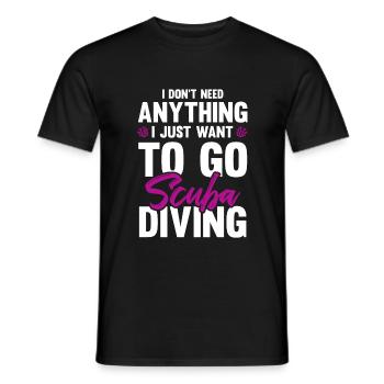 plongée sous-marine - T-shirt homme - noir - Devant - AI Model Male 178 light (178cm)