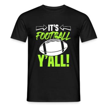 devise du football - T-shirt homme - noir - Devant - AI Model Male 178 light (178cm)