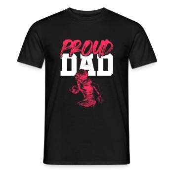 papa de football fier - T-shirt homme - noir - Devant - AI Model Male 178 light (178cm)