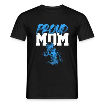 fière maman de football - T-shirt homme - noir - Devant - AI Model Male 178 light (178cm)