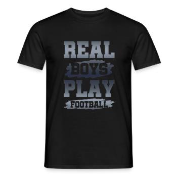 echte jungs football - Männer T-Shirt - Schwarz - Vorne - AI Model Male 178 light (178cm)
