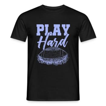 game hard football - Men's T-Shirt - black - Front - AI Model Male 178 light (178cm)