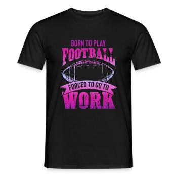 born to football - Men's T-Shirt - black - Front - AI Model Male 178 light (178cm)