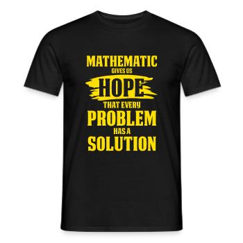 mathematics - Men's T-Shirt - black - Front - AI Model Male 178 light (178cm)