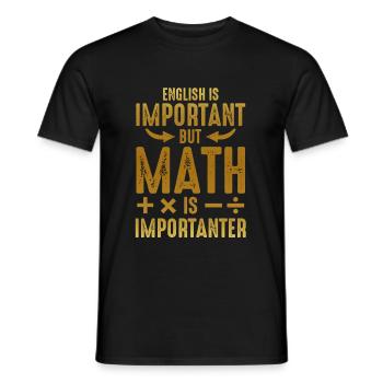 Mathematics is important - Men's T-Shirt - black - Front - AI Model Male 178 light (178cm)