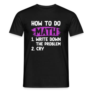 mathematics problem - Men's T-Shirt - black - Front - AI Model Male 178 light (178cm)