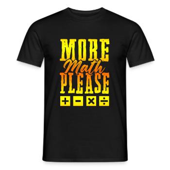 more mathematics - Men's T-Shirt - black - Front - AI Model Male 178 light (178cm)