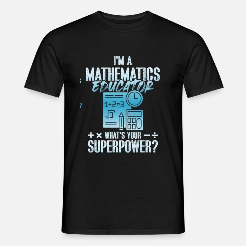 mathematik superpower - Männer T-Shirt - Schwarz