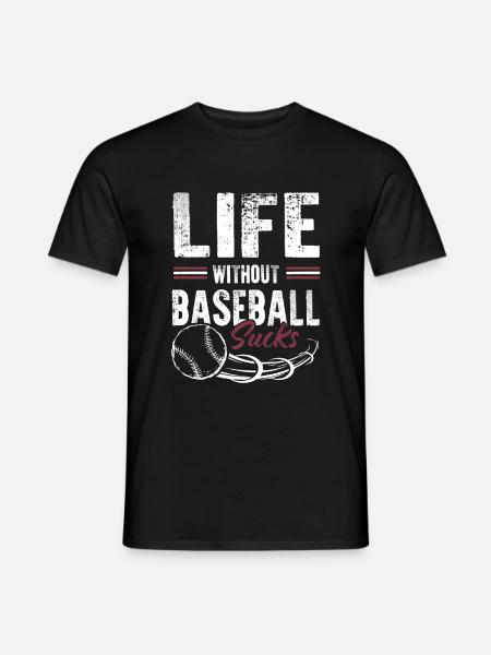vivre sans baseball - T-shirt homme - noir
