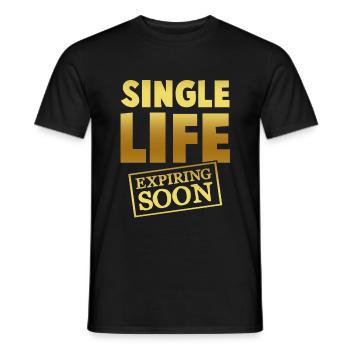 single leben bräutigam - Männer T-Shirt - Schwarz - Vorne - AI Model Male 178 light (178cm)