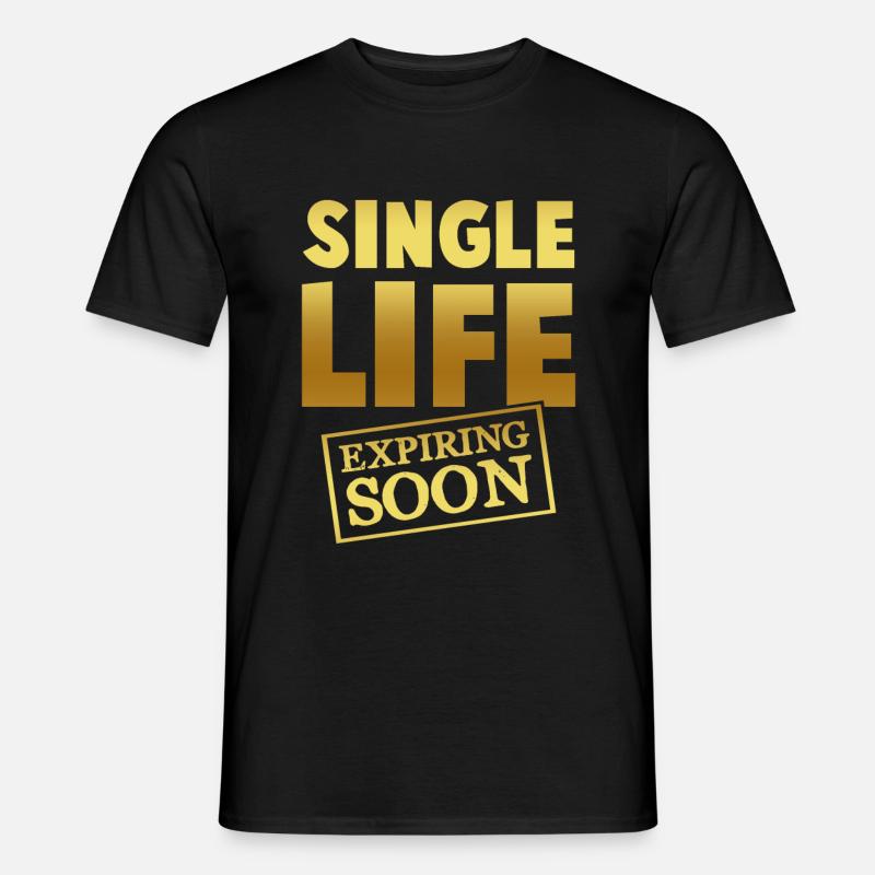 single leben bräutigam - Männer T-Shirt - Schwarz