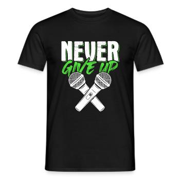 niemals aufgeben rap - Männer T-Shirt - Schwarz - Vorne - AI Model Male 178 light (178cm)