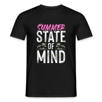 summer summer - Men's T-Shirt - black - Front - AI Model Male 178 light (178cm)