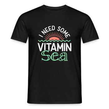 vitamin sea sommer - Männer T-Shirt - Schwarz - Vorne - AI Model Male 178 light (178cm)