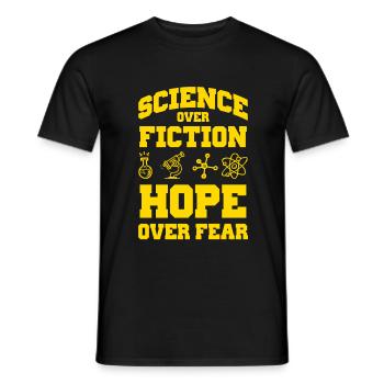 science science espoir - T-shirt homme - noir - Devant - AI Model Male 178 light (178cm)