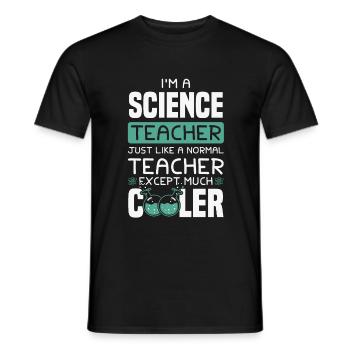 Professeur de sciences - T-shirt homme - noir - Devant - AI Model Male 178 light (178cm)