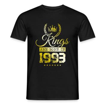 kings are born 1993 - Männer T-Shirt - Schwarz - Vorne - AI Model Male 178 light (178cm)