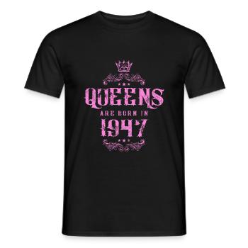 born in 1947 - Männer T-Shirt - Schwarz - Vorne - AI Model Male 178 light (178cm)