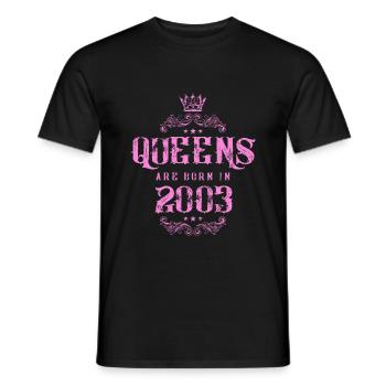 born in 2003 - Männer T-Shirt - Schwarz - Vorne - AI Model Male 178 light (178cm)