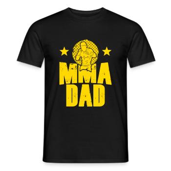 mma dad papa - Men's T-Shirt - black - Front - AI Model Male 178 light (178cm)