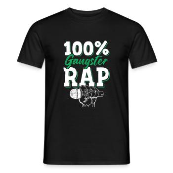 100% Gangster Rap - T-shirt homme - noir - Devant - AI Model Male 178 light (178cm)