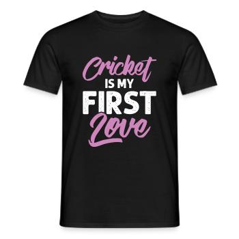 cricket erste liebe - Männer T-Shirt - Schwarz - Vorne - AI Model Male 178 light (178cm)