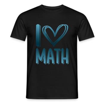 I love math - Men's T-Shirt - black - Front - AI Model Male 178 light (178cm)