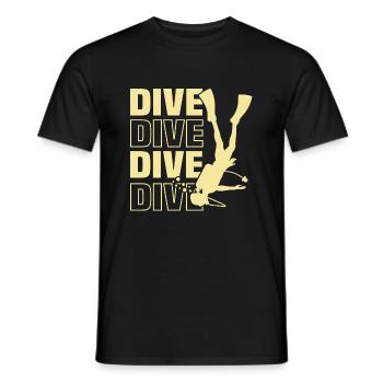 diving saying - Men's T-Shirt - black - Front - AI Model Male 178 light (178cm)