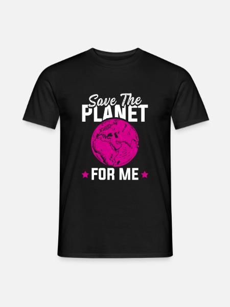 protect the planet - Men's T-Shirt - black