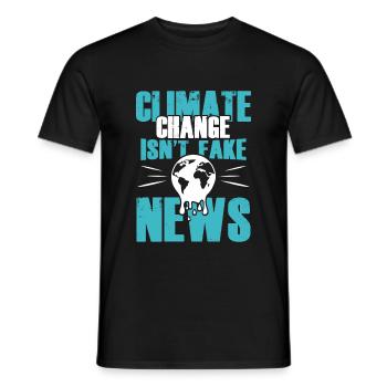 climate change protection - Men's T-Shirt - black - Front - AI Model Male 178 light (178cm)
