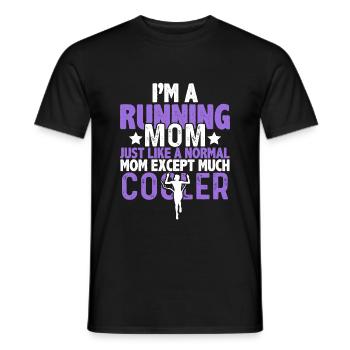 courir maman maman - T-shirt homme - noir - Devant - AI Model Male 178 light (178cm)