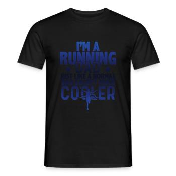 courir papa papa - T-shirt homme - noir - Devant - AI Model Male 178 light (178cm)
